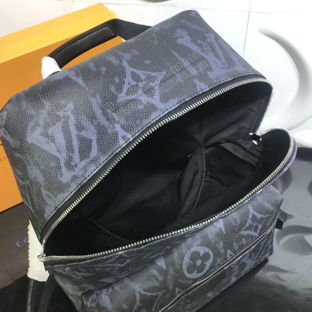 lv新款包包 路易威登Discovery小號雙肩包 lv男士後背包 M57274  ydh3853